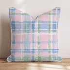 Abstract Painterly Plaid Throw Pillow - Hillcroft Home