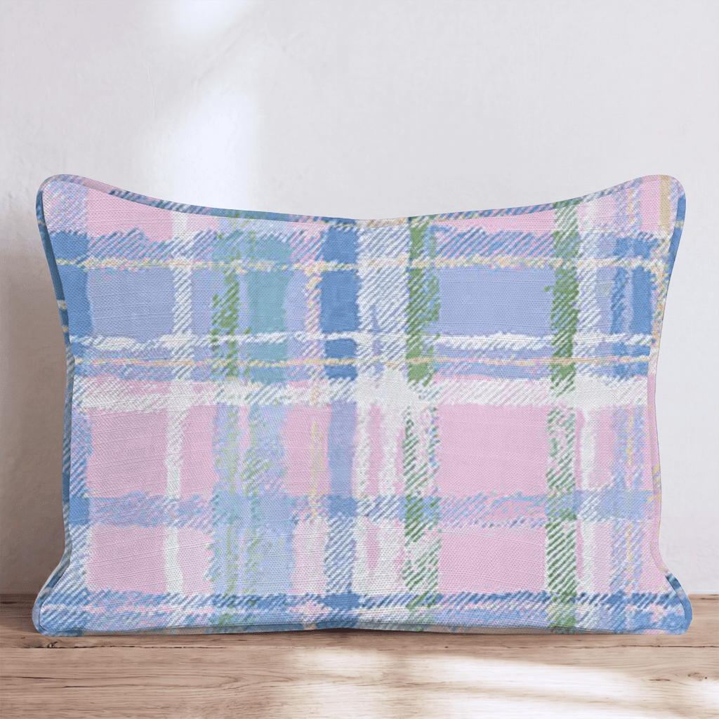 Abstract Painterly Plaid Throw Pillow - Hillcroft Home