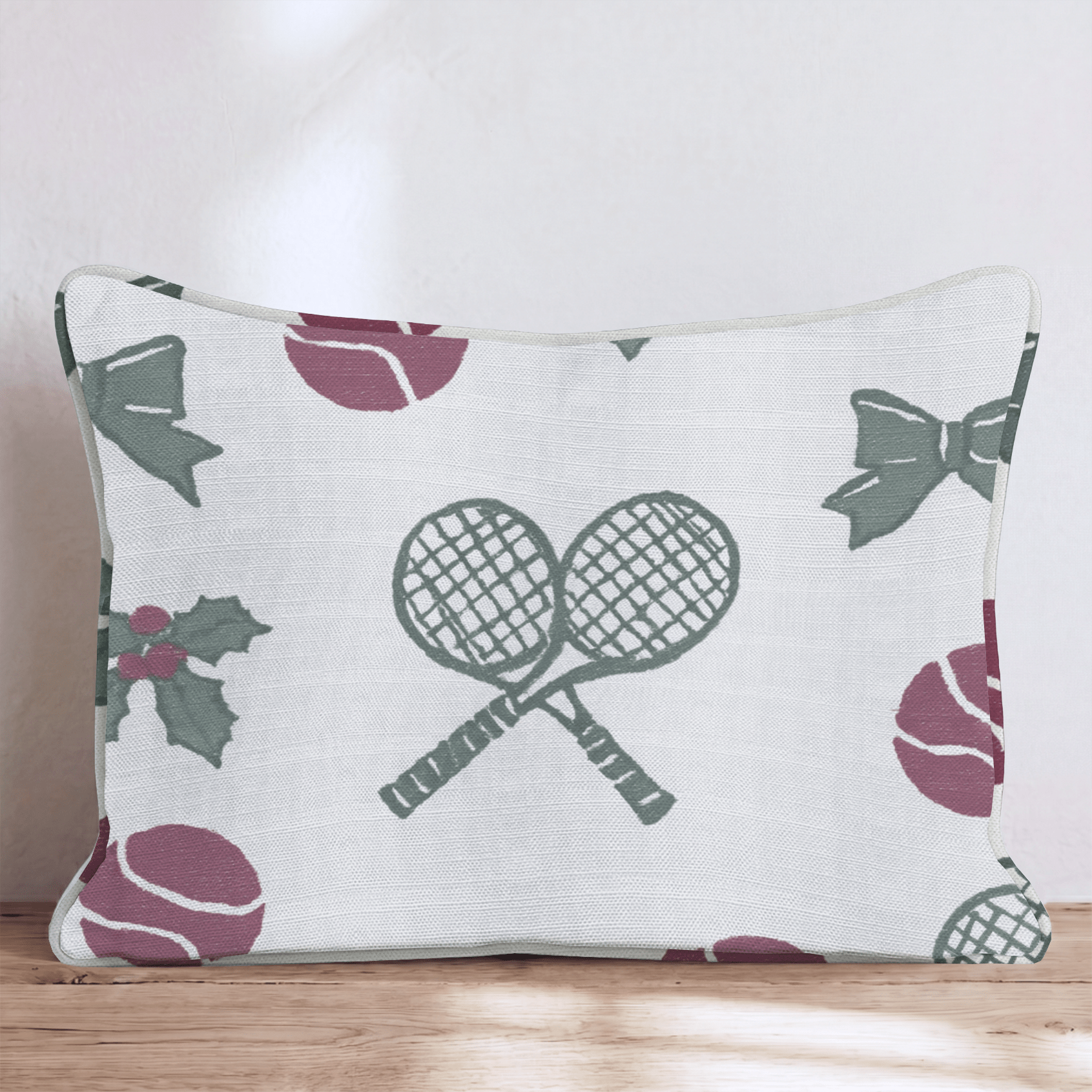 Ace of Holly Throw Pillow - Hillcroft Home