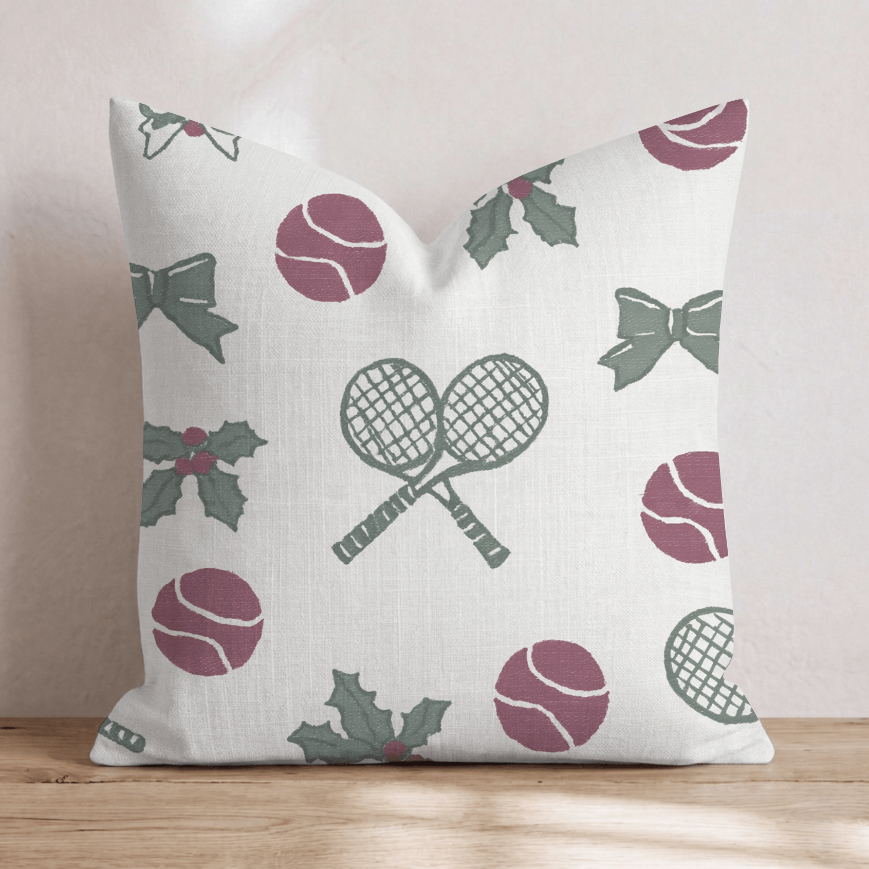 Ace of Holly Throw Pillow - Hillcroft Home