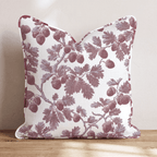 Acorn Branch Toile Throw Pillow - Hillcroft Home