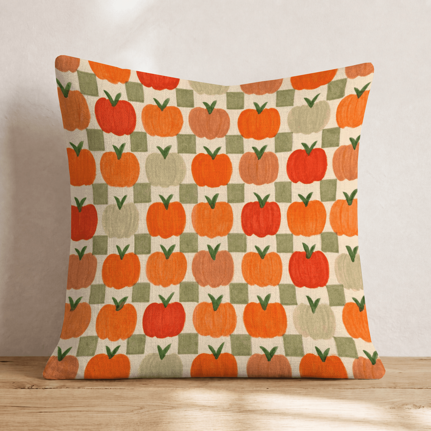 Acorn Gingham Throw Pillow - Hillcroft Home