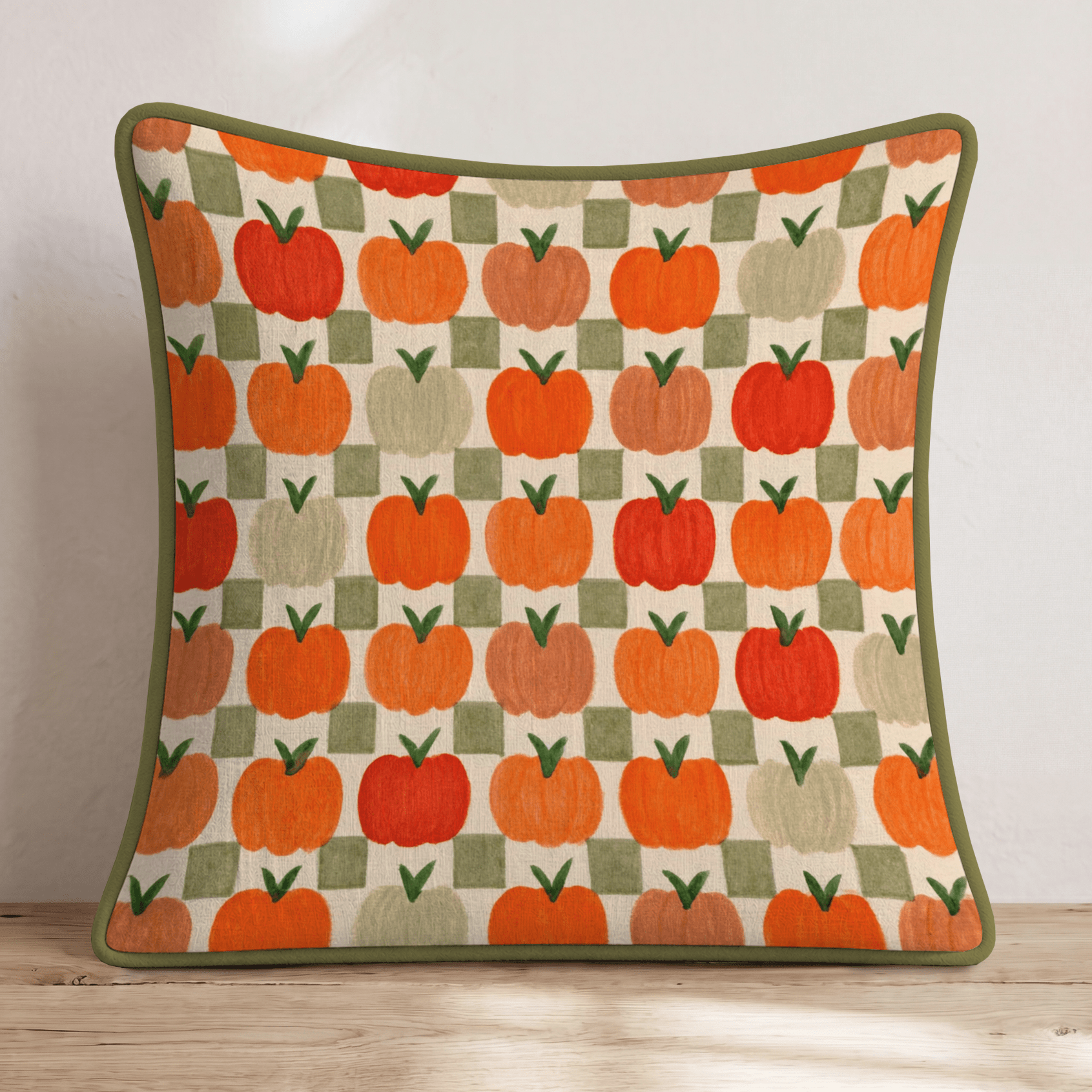 Acorn Gingham Throw Pillow - Hillcroft Home