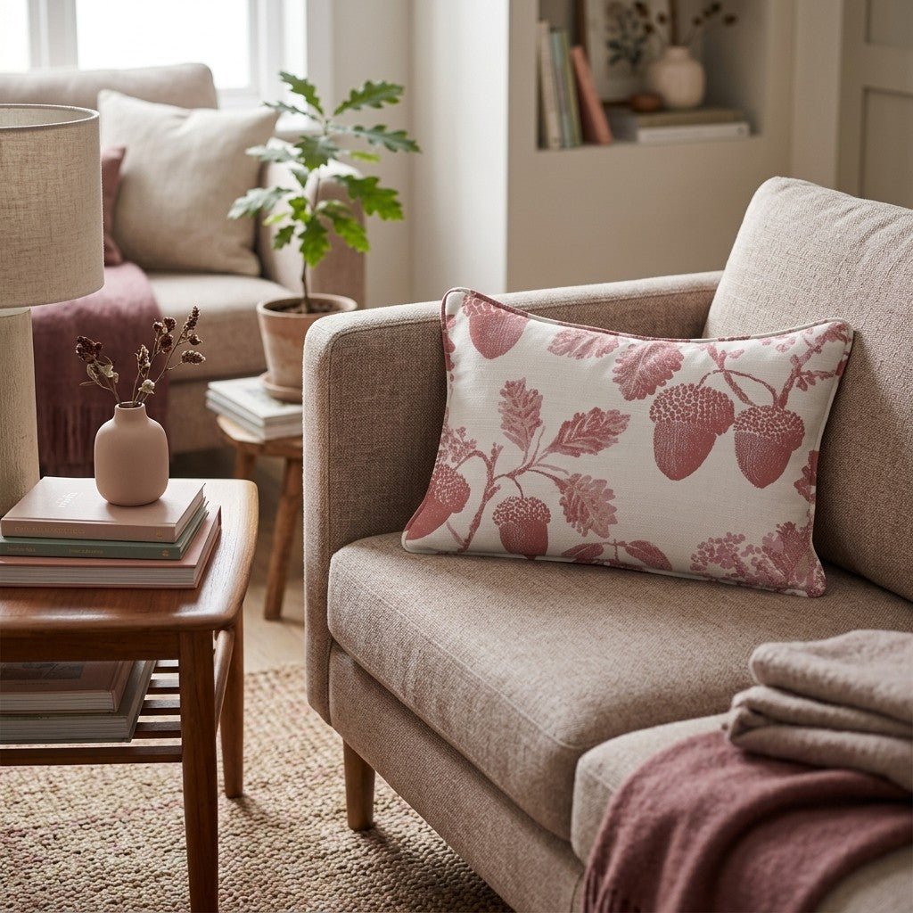 Acorns Toile Throw Pillow - Hillcroft Home