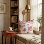Adalyn Toile Throw Pillow - Hillcroft Home