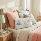 Adeline Sails Throw Pillow - Hillcroft Home