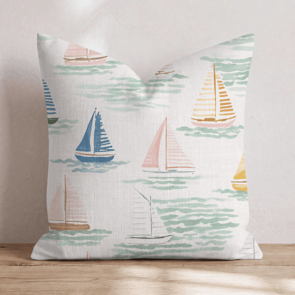 Adeline Sails Throw Pillow - Hillcroft Home