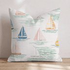 Adeline Sails Throw Pillow - Hillcroft Home