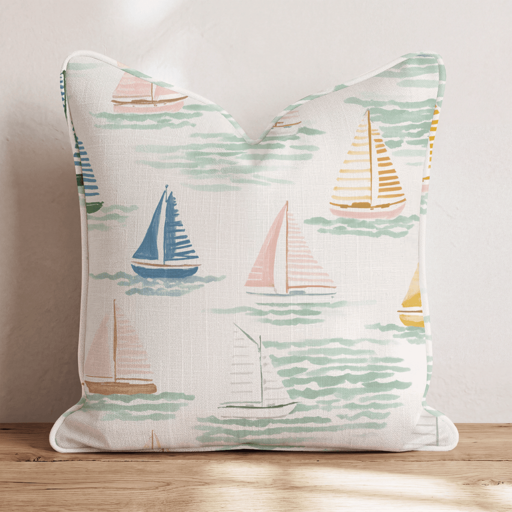 Adeline Sails Throw Pillow - Hillcroft Home