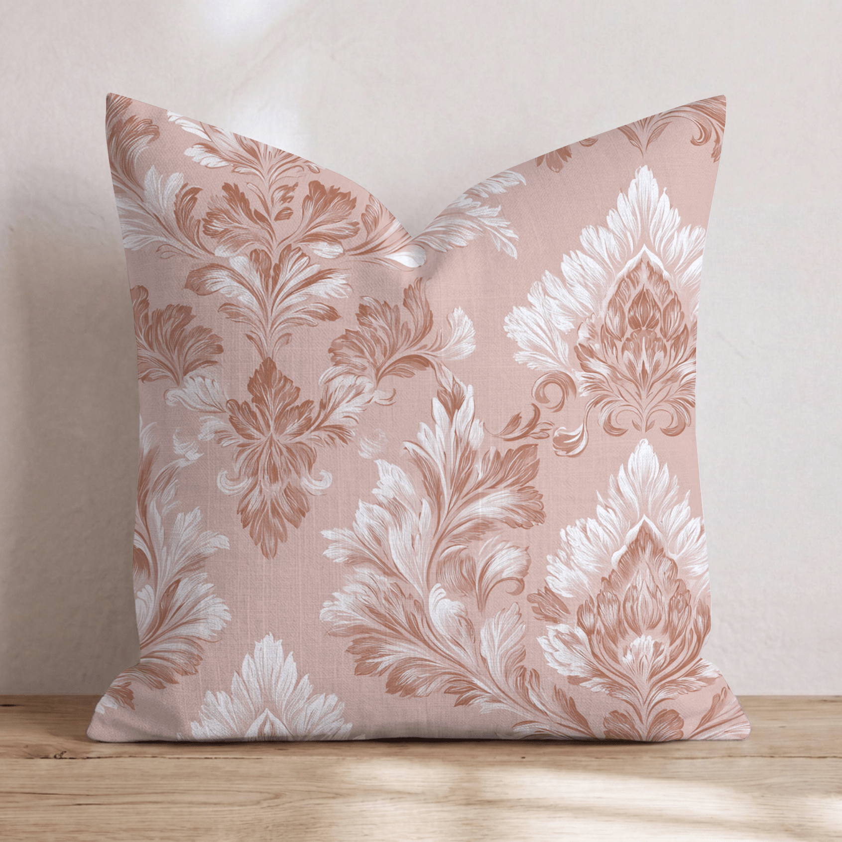 Adira Damask Throw Pillow - Hillcroft Home