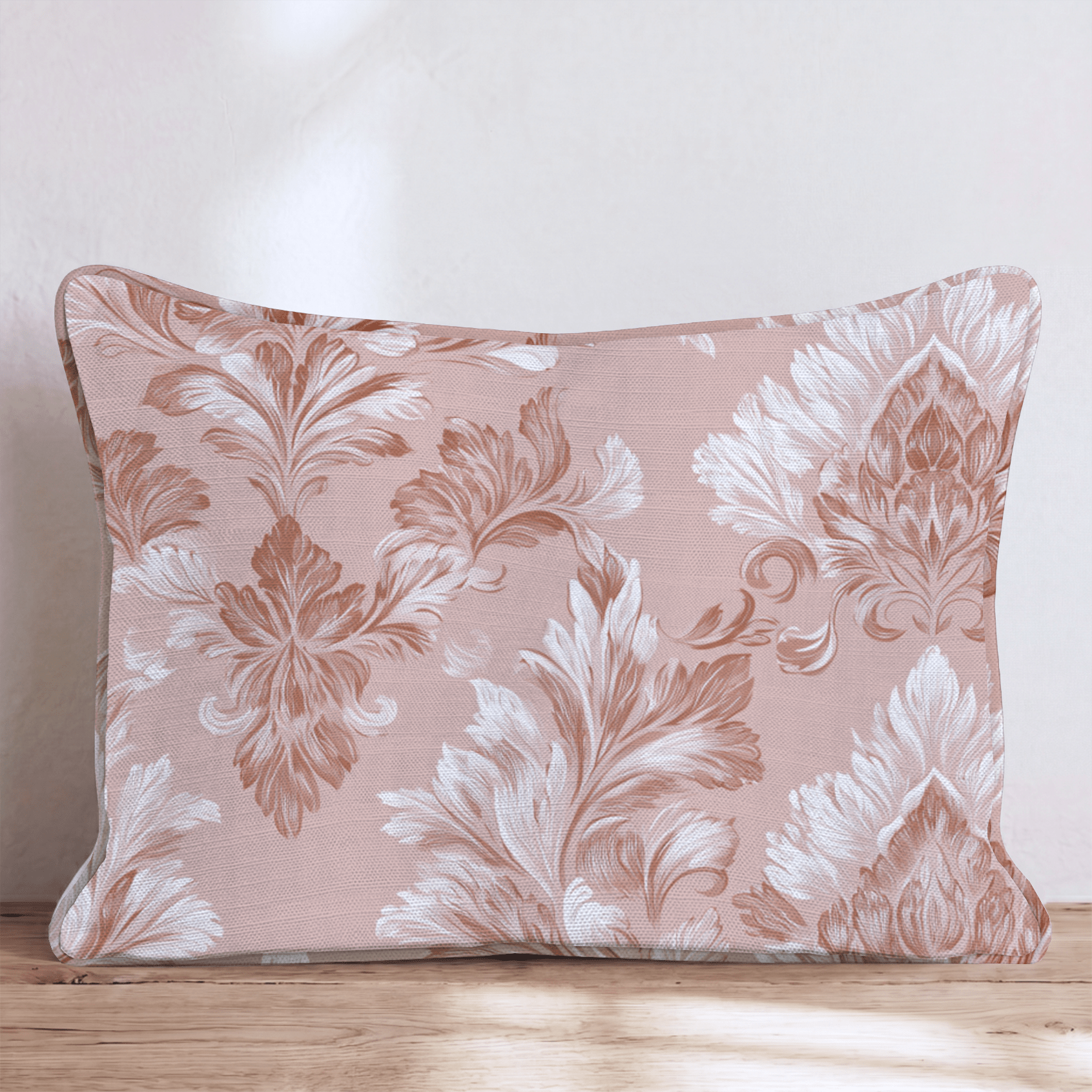 Adira Damask Throw Pillow - Hillcroft Home