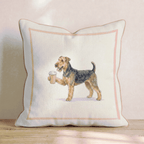 Airedale Terrier Coffee Throw Pillow - Hillcroft Home