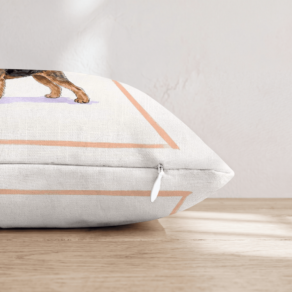 Airedale Terrier Coffee Throw Pillow - Hillcroft Home