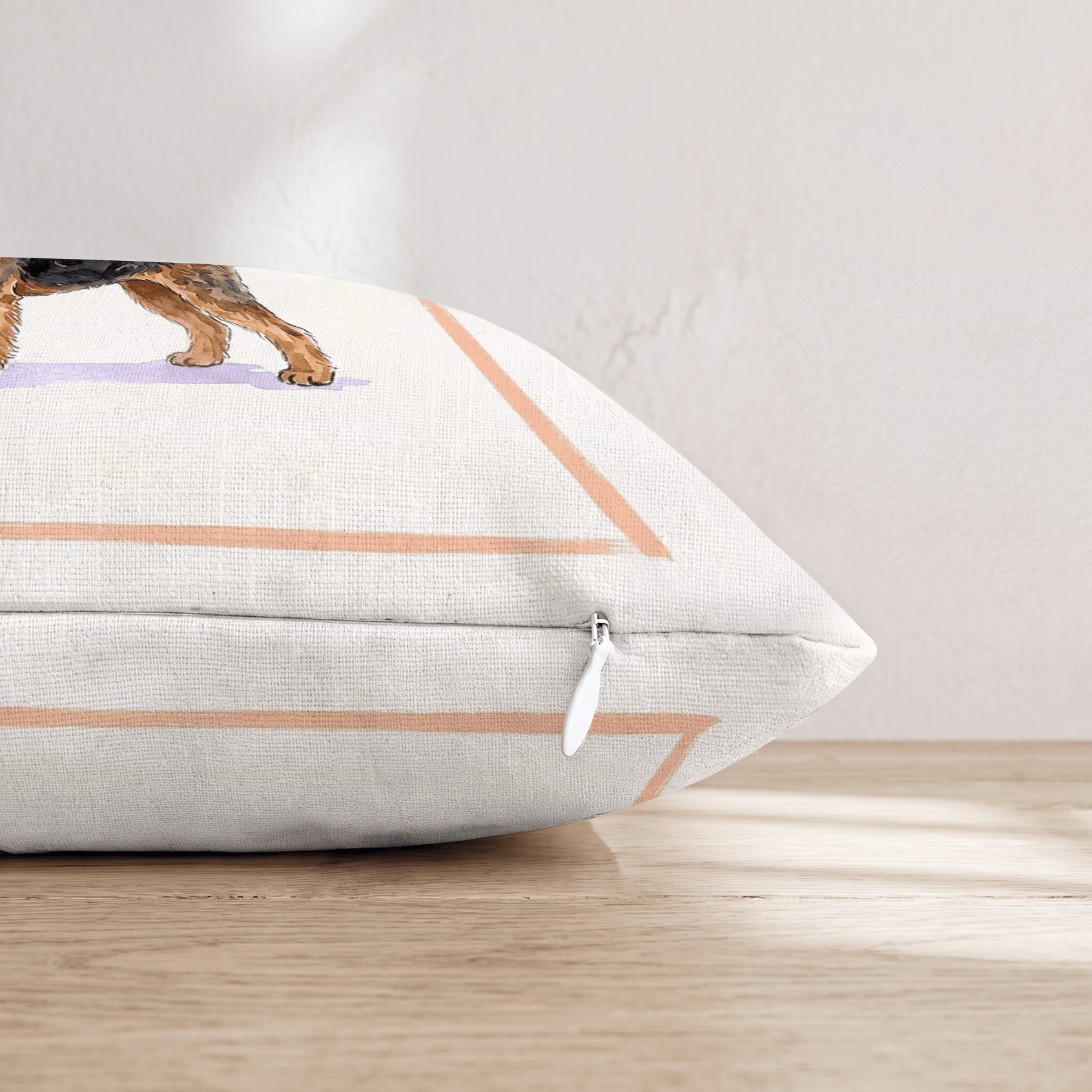 Airedale Terrier Coffee Throw Pillow - Hillcroft Home