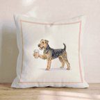 Airedale Terrier Coffee Throw Pillow - Hillcroft Home