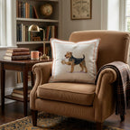 Airedale Terrier Coffee Throw Pillow - Hillcroft Home