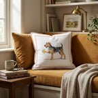 Airedale Terrier Lager Throw Pillow - Hillcroft Home