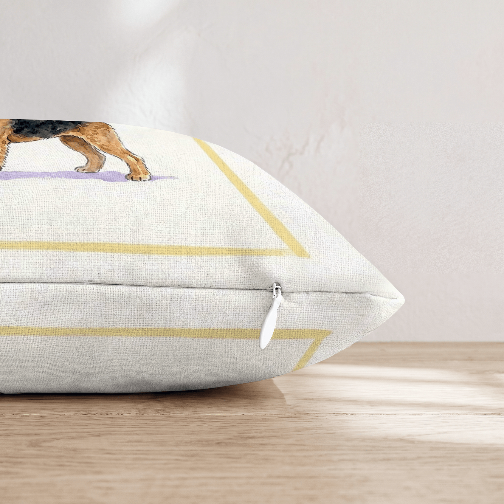 Airedale Terrier Matcha Throw Pillow - Hillcroft Home