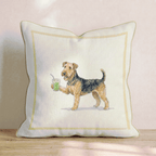 Airedale Terrier Matcha Throw Pillow - Hillcroft Home