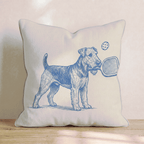 Airedale Terrier Pickleball Throw Pillow - Hillcroft Home