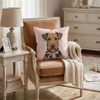 Airedale Terrier Portrait Throw Pillow - Hillcroft Home