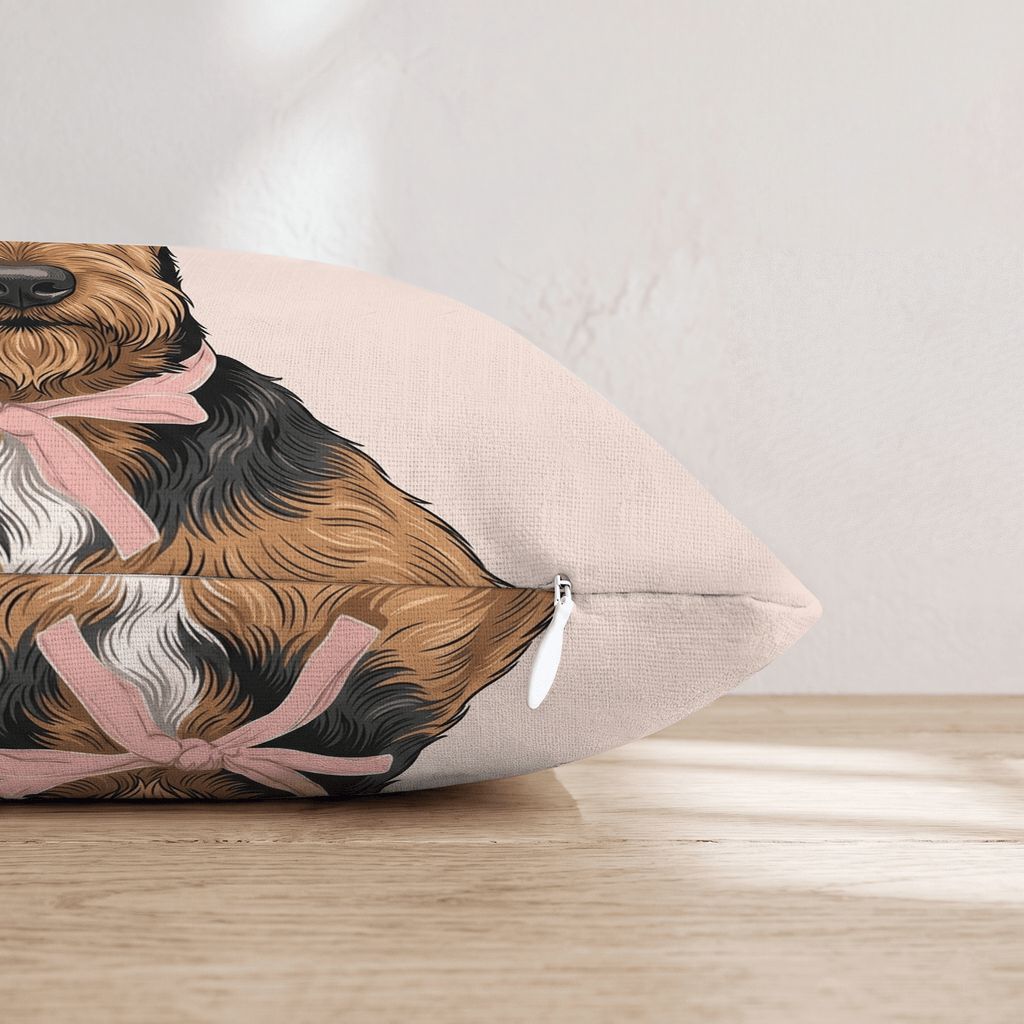 Airedale Terrier Portrait Throw Pillow - Hillcroft Home