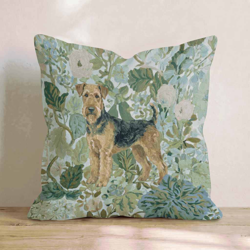 Airedale Terrier Power Throw Pillow - Hillcroft Home