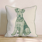 Airedale Terrier Throw Pillow - Hillcroft Home