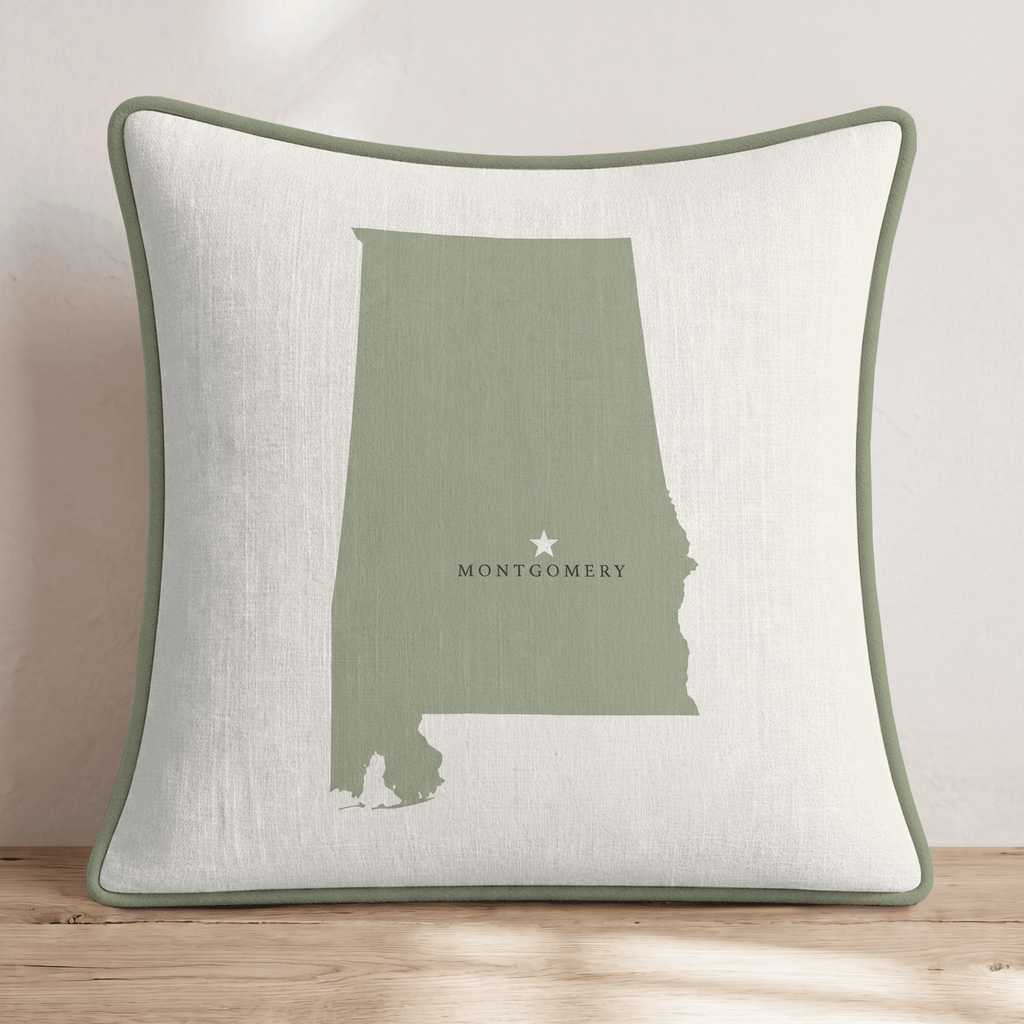 Alabama State Capital Throw Pillow - Hillcroft Home