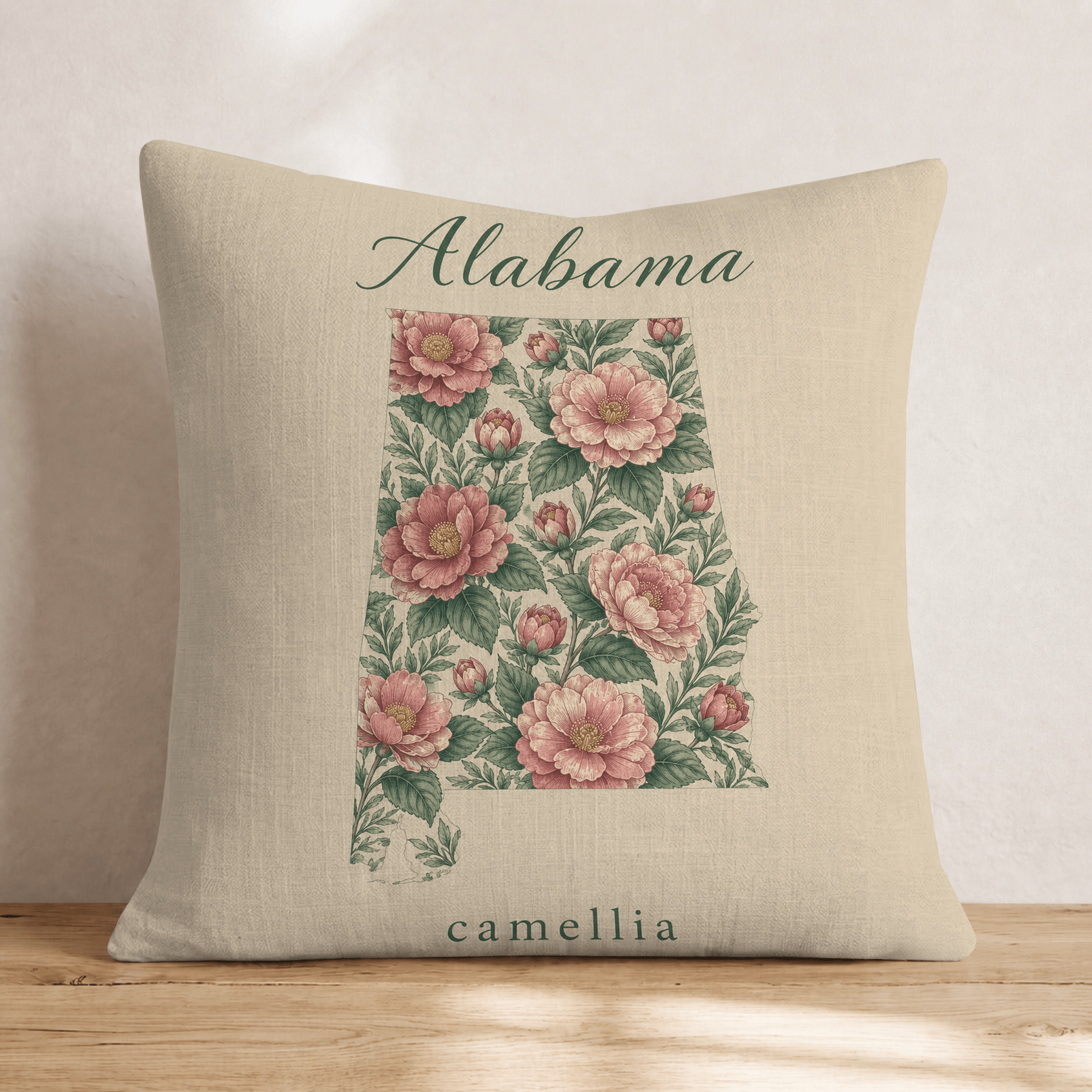 Alabama State Flower Throw Pillow - Hillcroft Home