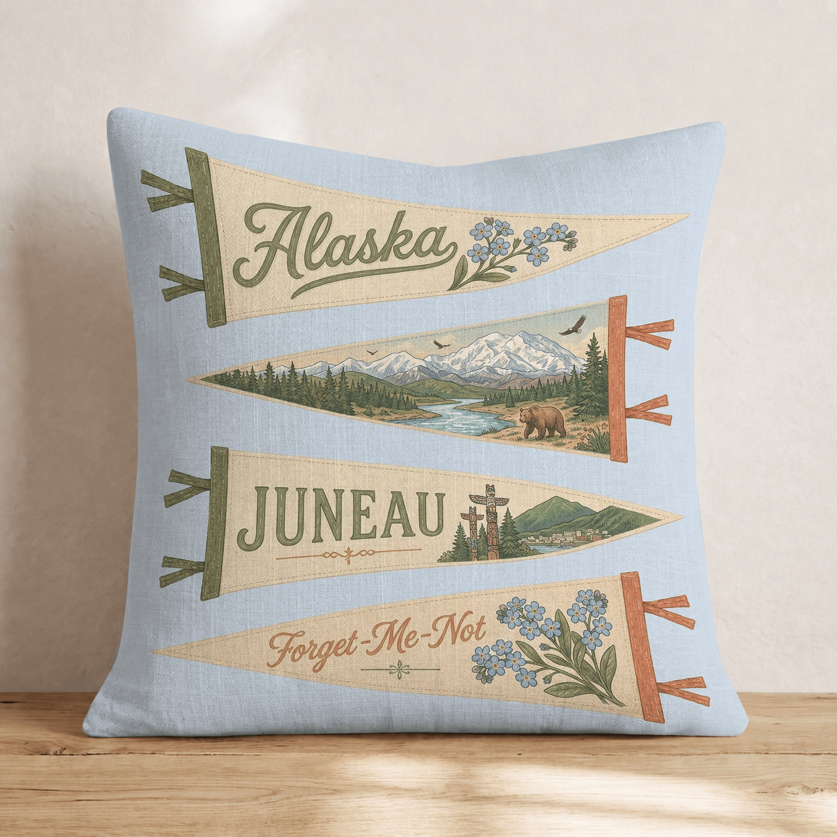 Alaska Pennant Throw Pillow - Hillcroft Home