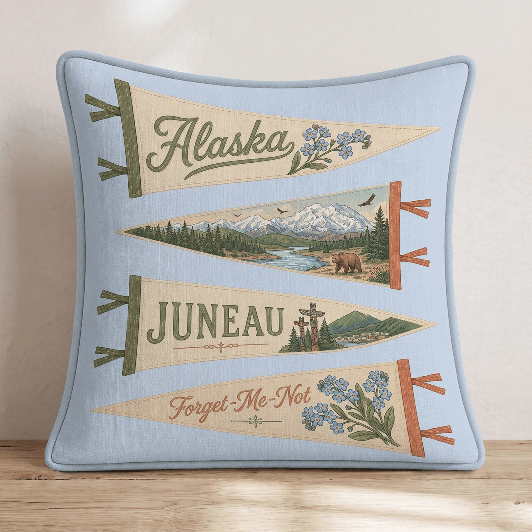Alaska Pennant Throw Pillow - Hillcroft Home