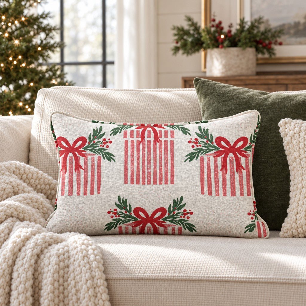 All Wrapped Up Throw Pillow throw pillow - Hillcroft Home