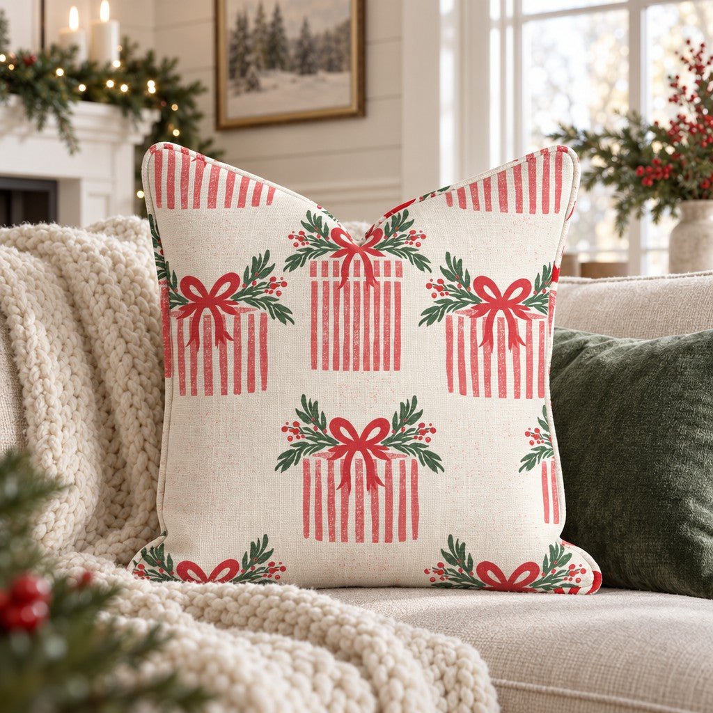 All Wrapped Up Throw Pillow throw pillow - Hillcroft Home