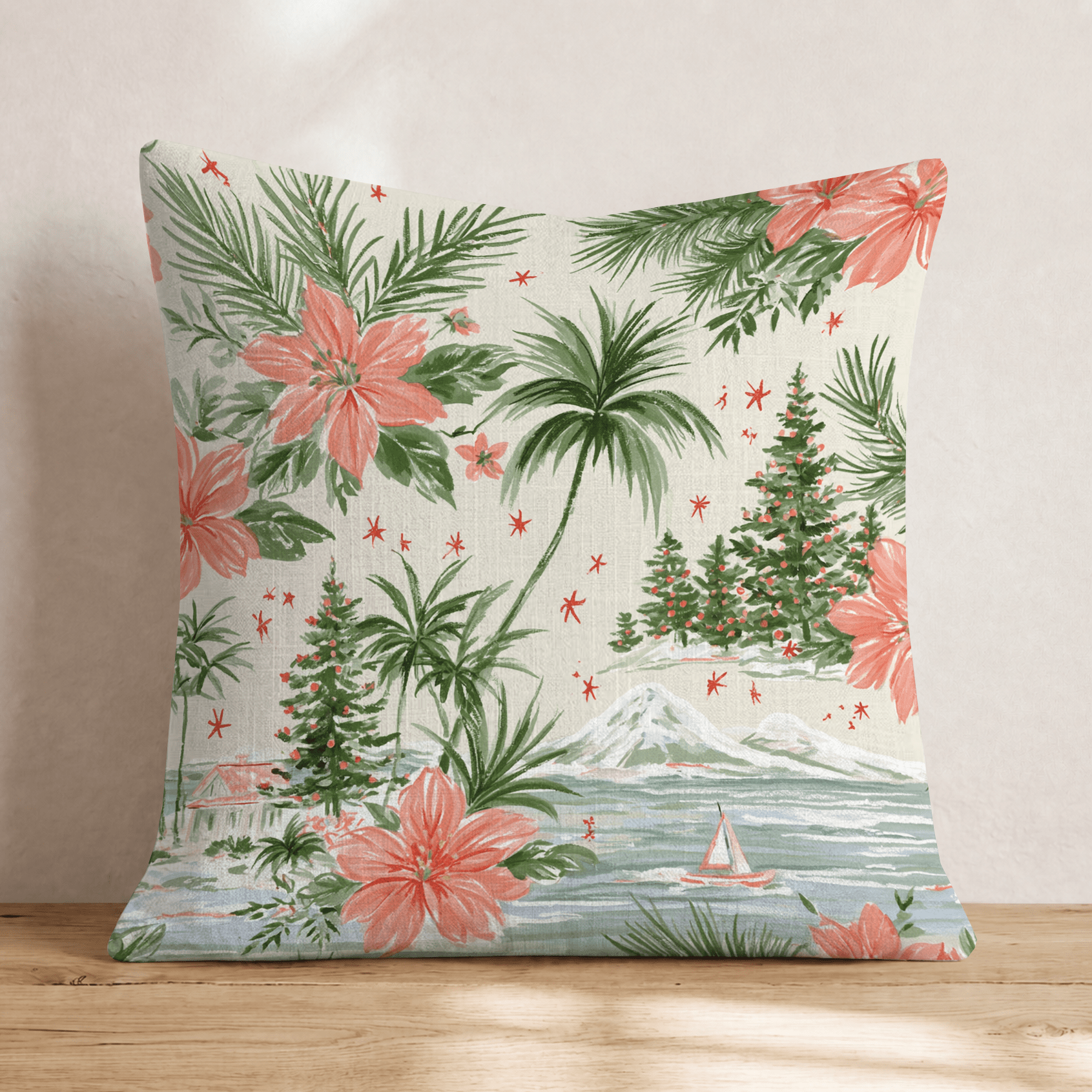Aloha Christmas Darling Throw Pillow - Hillcroft Home
