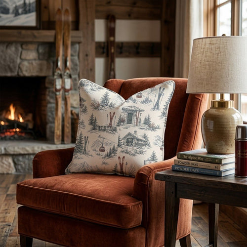 Alpine Ski Retreat Throw Pillow - Hillcroft Home