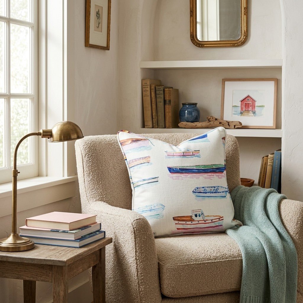 Amalfi Harbor Throw Pillow - Hillcroft Home