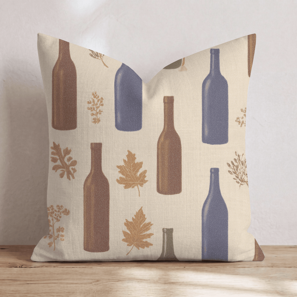 Amber Bottle Collection Throw Pillow - Hillcroft Home