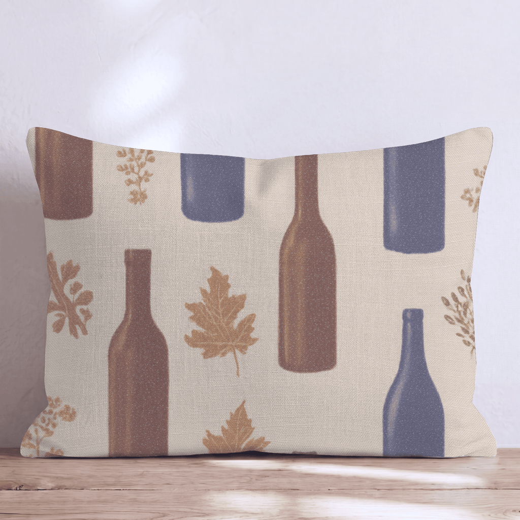 Amber Bottle Collection Throw Pillow - Hillcroft Home