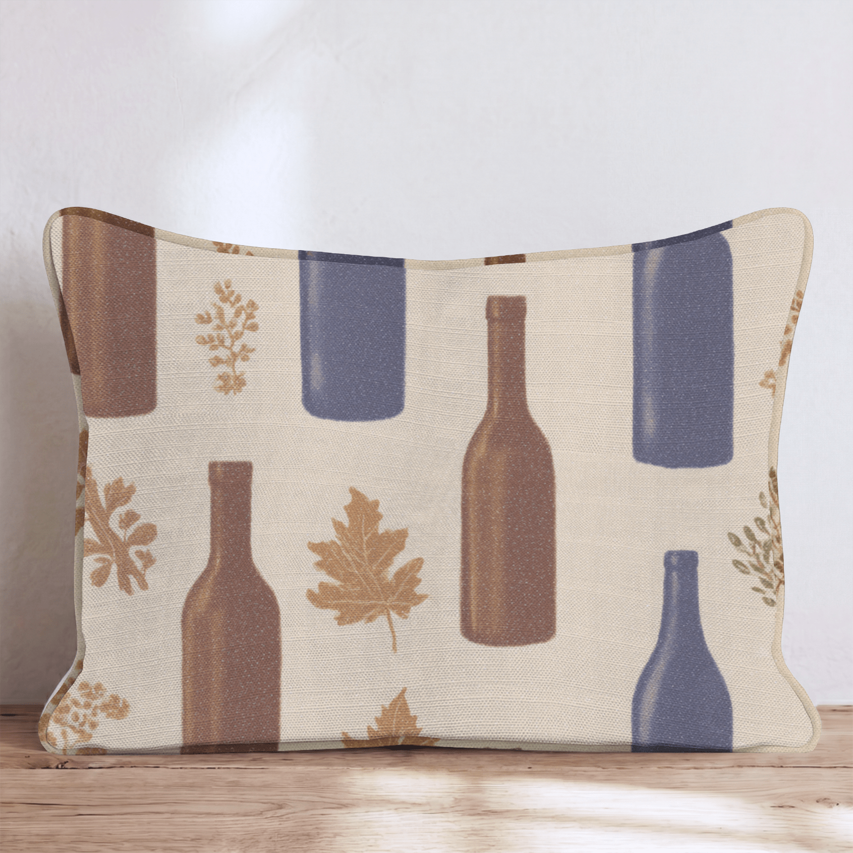 Amber Bottle Collection Throw Pillow - Hillcroft Home