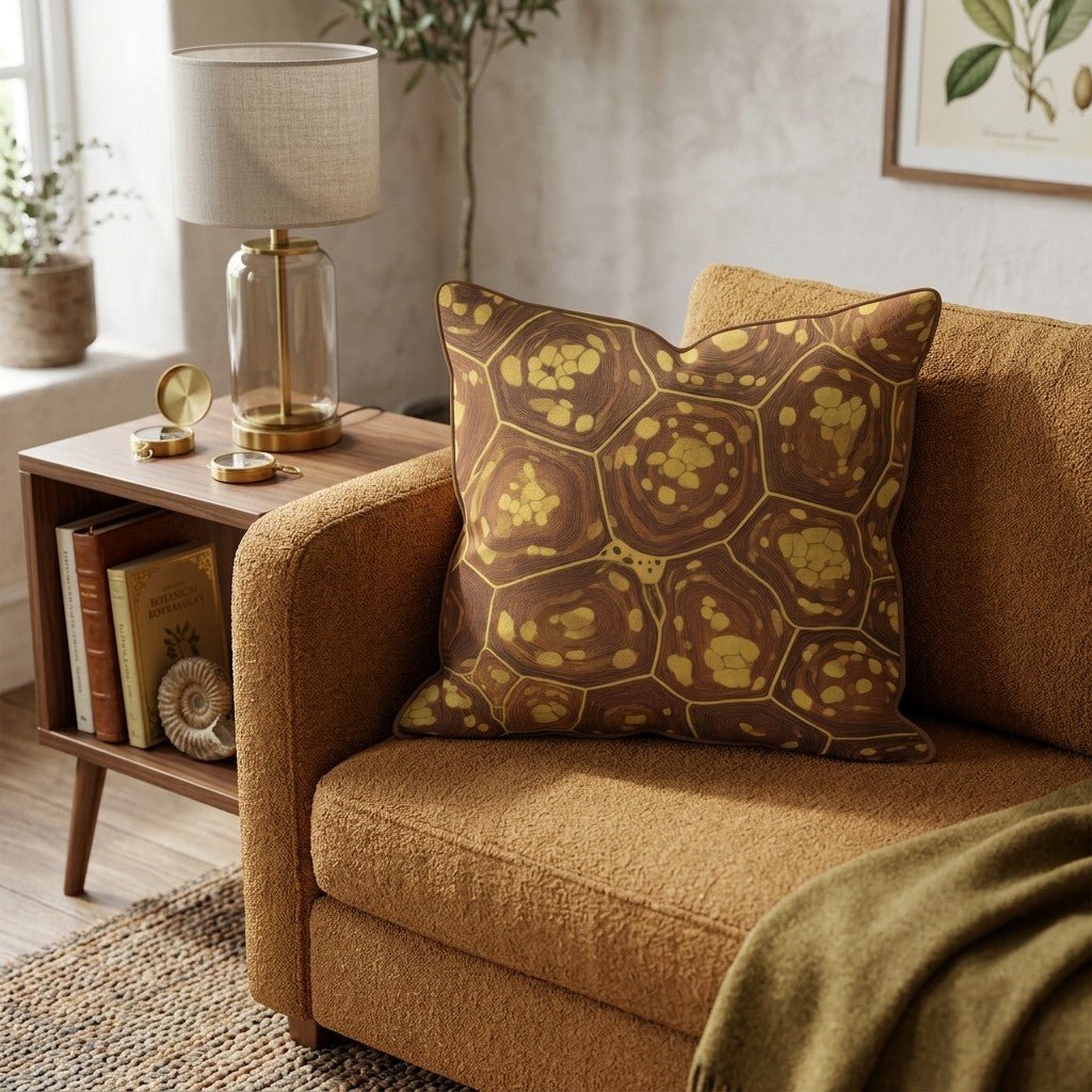Amber Tortoise Warm Throw Pillow - Hillcroft Home