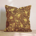 Amber Tortoise Warm Throw Pillow - Hillcroft Home