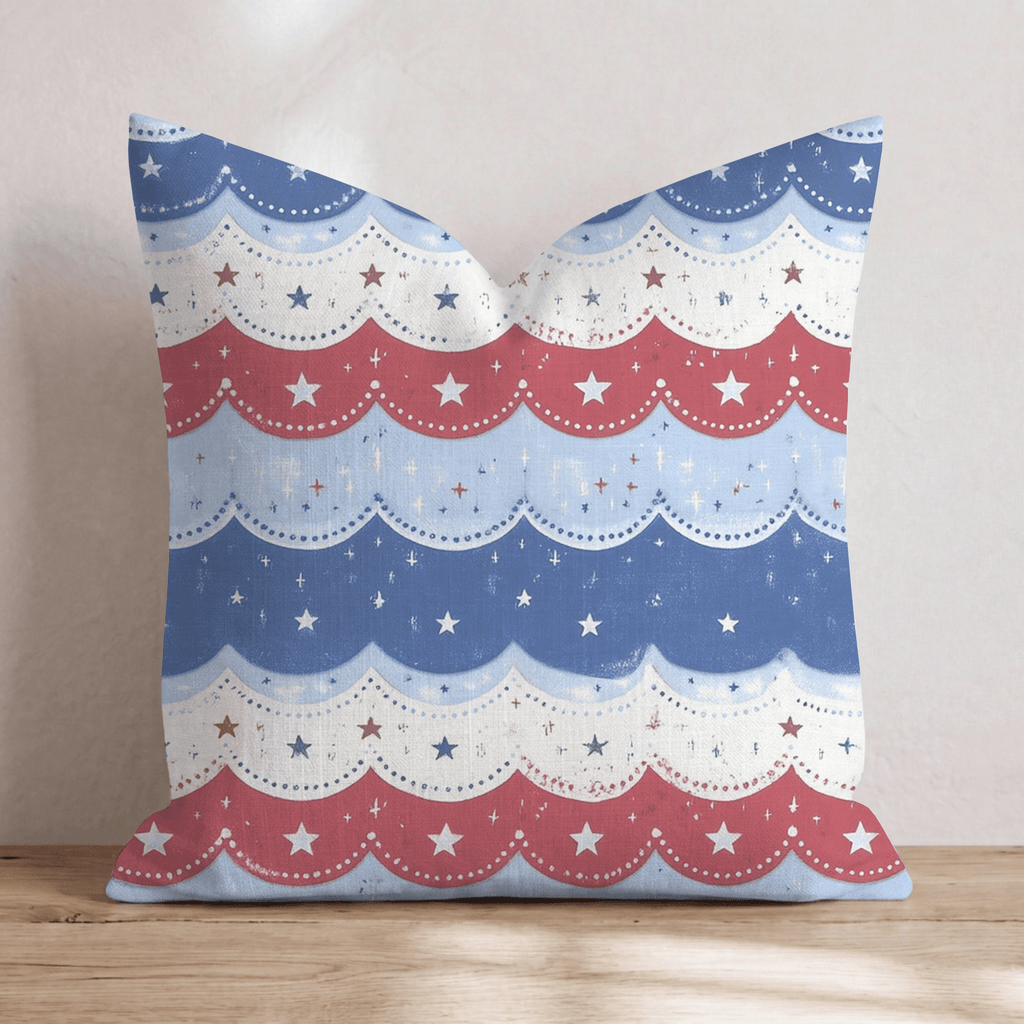 America Party Throw Pillow - Hillcroft Home