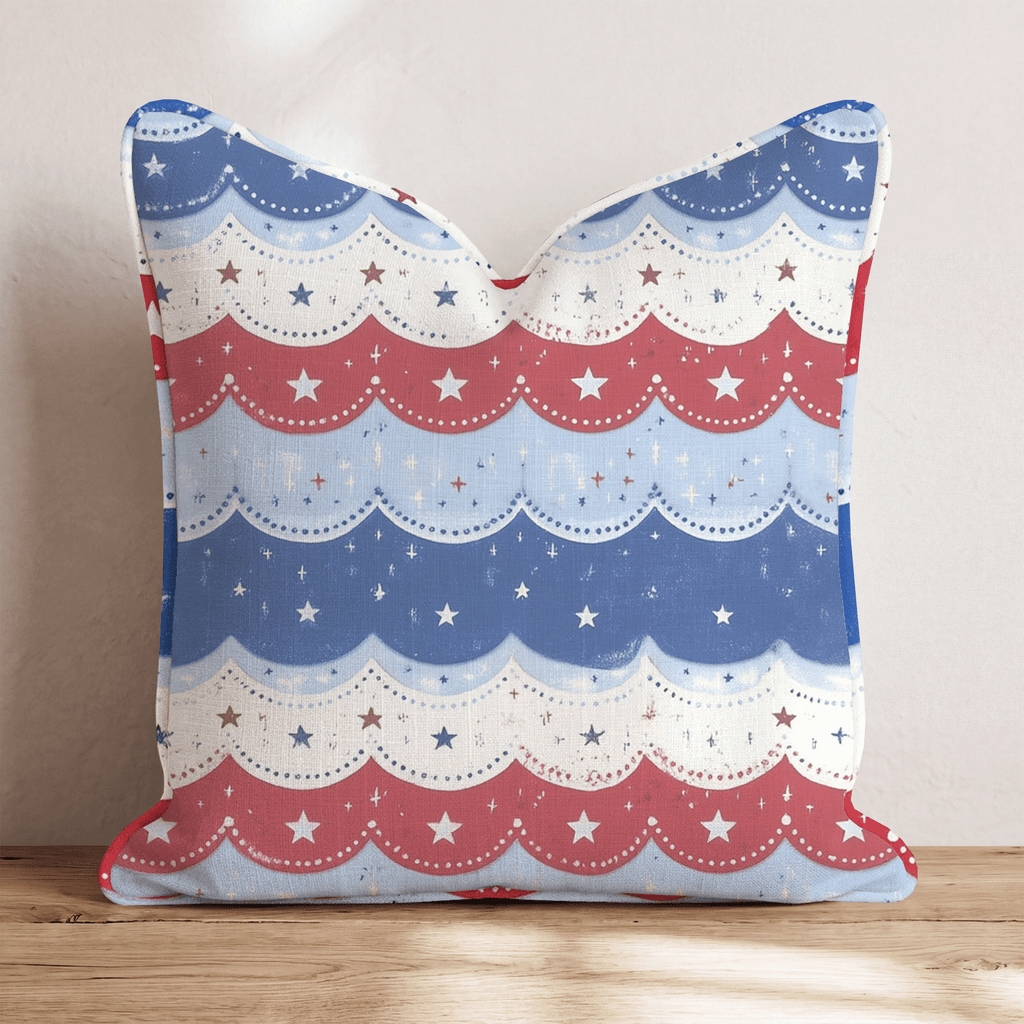 America Party Throw Pillow - Hillcroft Home
