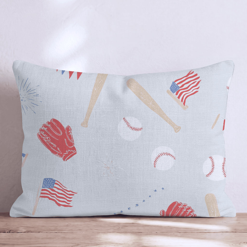 American Baseball Throw Pillow - Hillcroft Home