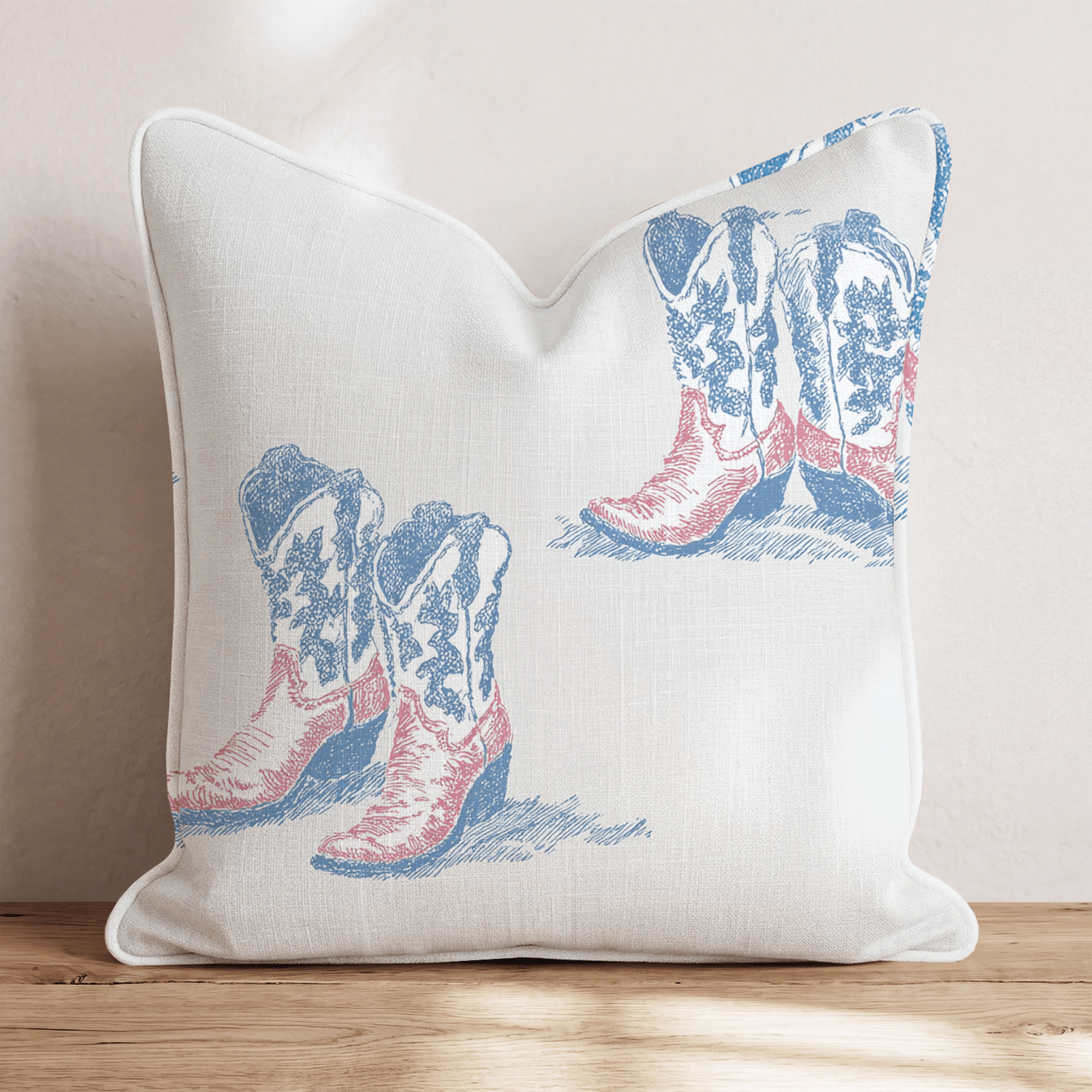 American Boots Throw Pillow - Hillcroft Home
