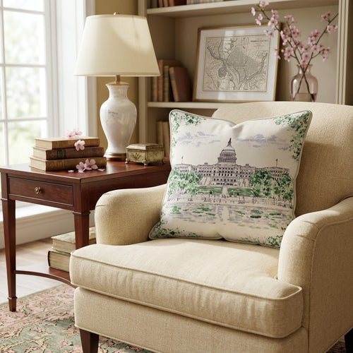 American Capitol Throw Pillow - Hillcroft Home