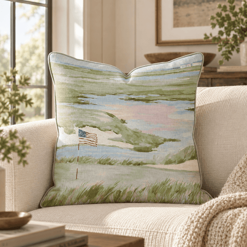 American Course Throw Pillow throw pillow - Hillcroft Home
