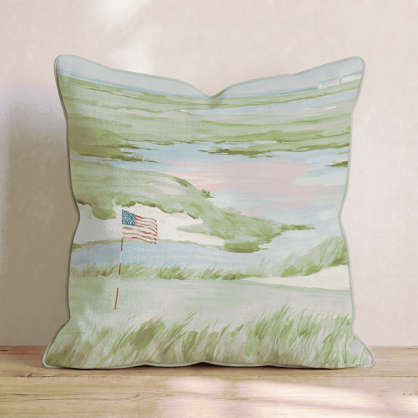 American Course Throw Pillow - Hillcroft Home
