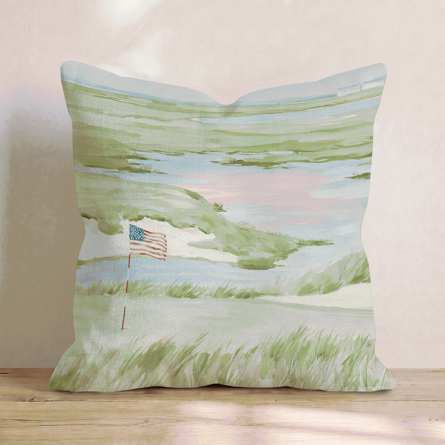 American Course Throw Pillow - Hillcroft Home